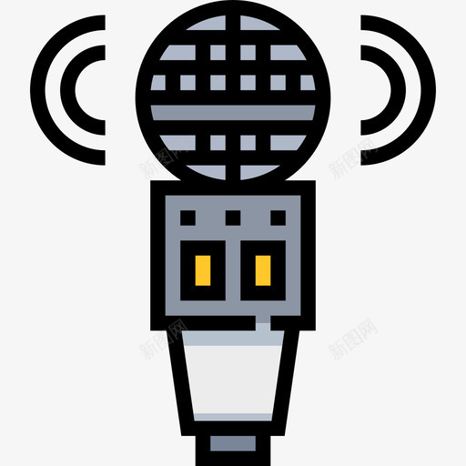 麦克风技术设备线颜色图标svg_新图网 https://ixintu.com 技术设备 线颜色 麦克风
