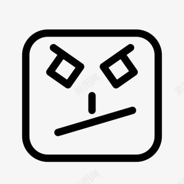 生气的脸表情情绪图标图标