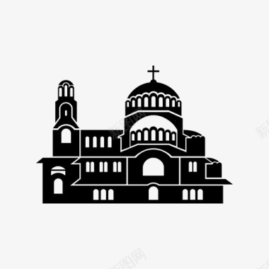 亚历山大涅夫斯基大教堂保加利亚地标图标图标