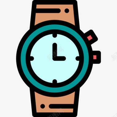 手表7号私家侦探线性颜色图标图标