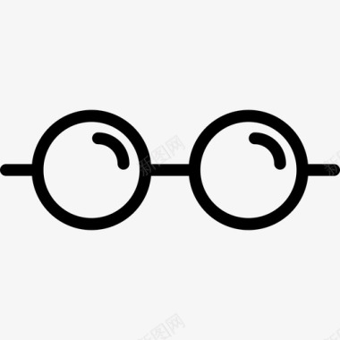 眼镜hipster8直线型图标图标