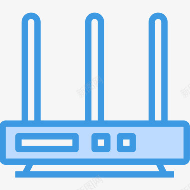 路由器智能技术8蓝色图标图标