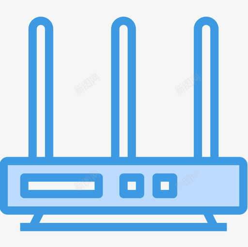路由器智能技术8蓝色图标svg_新图网 https://ixintu.com 智能技术8 蓝色 路由器