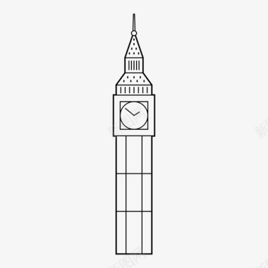 大本钟伦敦纪念碑图标图标