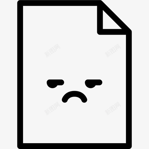 烦人文档表情图标svg_新图网 https://ixintu.com 情感 文件 文档 烦人 纸张 纸张表情线 表情