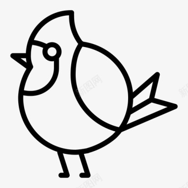 红胸动物鸟图标图标