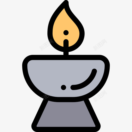蜡烛灵性6线性颜色图标svg_新图网 https://ixintu.com 灵性6 线性颜色 蜡烛