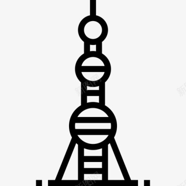 东方明珠塔中国符号3直系图标图标