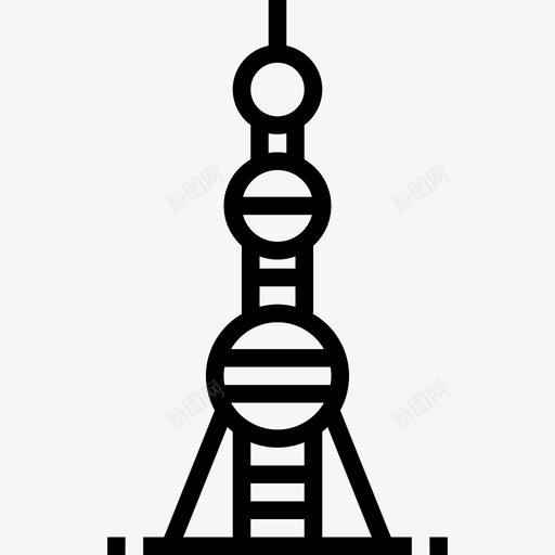 东方明珠塔中国符号3直系图标svg_新图网 https://ixintu.com 东方明珠塔 中国符号3 直系