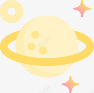 土星天文8黄色图标图标