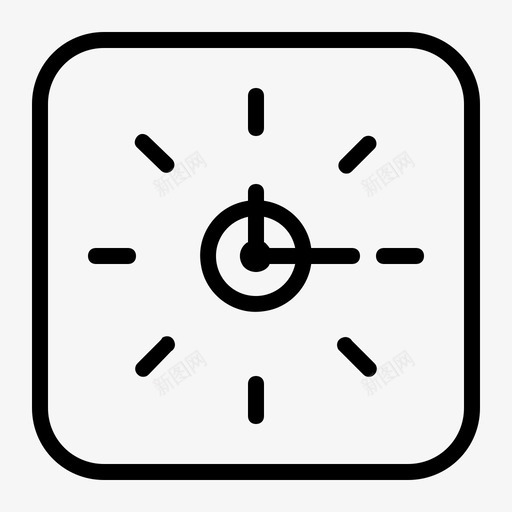 时钟闹钟小时图标svg_新图网 https://ixintu.com 业务和办公室4 墙 小时 时钟 时间 计时器 闹钟