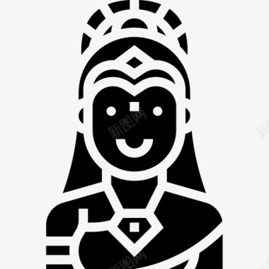萨拉斯瓦蒂印度教神3铭文图标图标