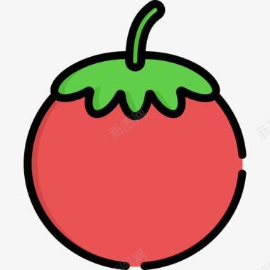 番茄烧烤17原色图标图标