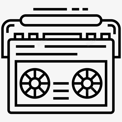 复古磁带音频播放器音箱图标svg_新图网 https://ixintu.com 乐器 复古磁带 复古音乐 数字经济线路图标 音箱 音频播放器