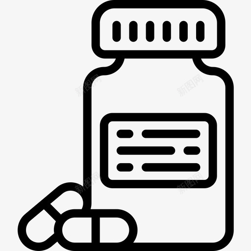 药物医疗设备线性图标svg_新图网 https://ixintu.com 医疗设备 线性 药物