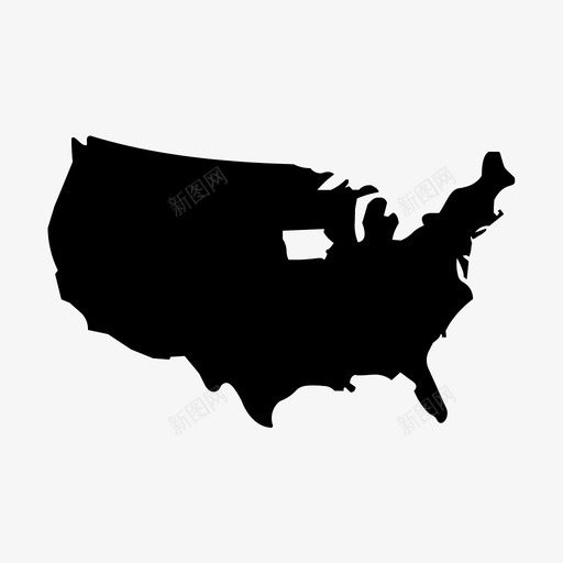 爱荷华美国国家图标svg_新图网 https://ixintu.com 国家 地图 州 爱荷华 美国 美国50个州
