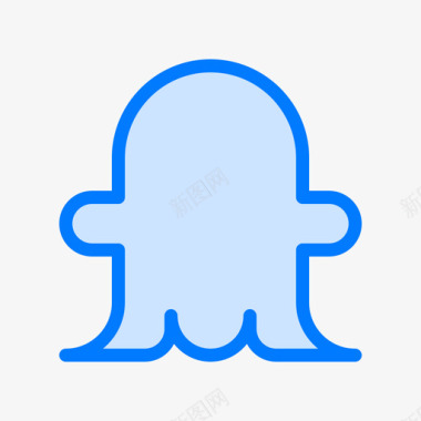 Snapchat社交媒体58蓝色图标图标