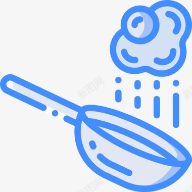 煎锅烹饪53蓝色图标图标
