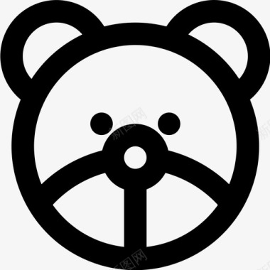 泰迪熊玩具35直线型图标图标