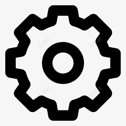 设置齿轮配置图标svg_新图网 https://ixintu.com 界面基础 设置 选项 配置 齿轮