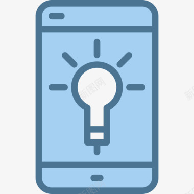 智能手机mobile20蓝色图标图标