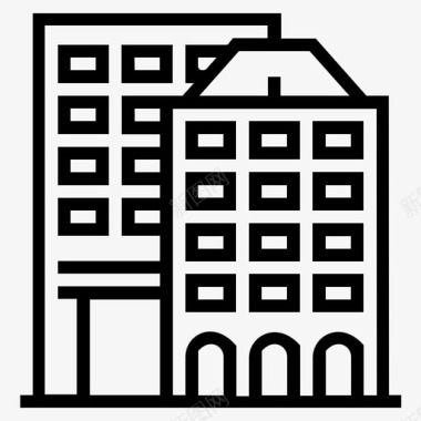 建筑城市元素住宅图标图标