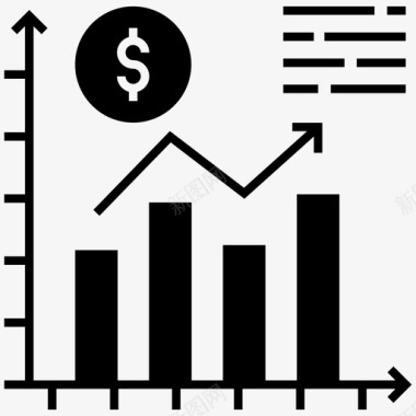 商业图表条形图商业分析图标图标