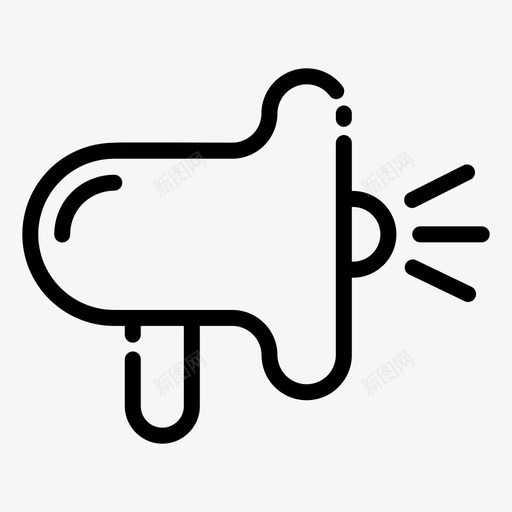 注意信息扬声器图标svg_新图网 https://ixintu.com 信息 扬声器 注意 用户界面轮廓 音量