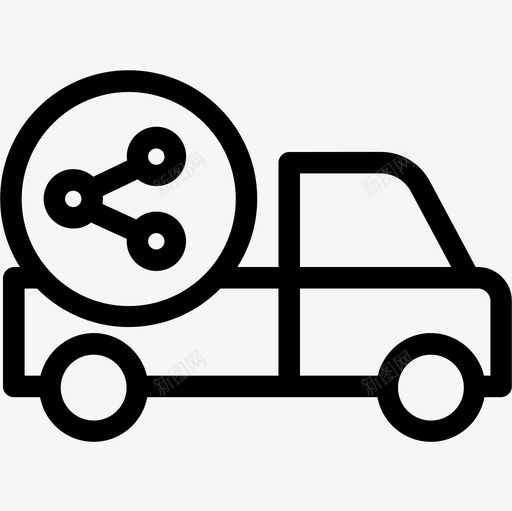送货卡车物流配送5直线图标svg_新图网 https://ixintu.com 物流配送5 直线 送货卡车