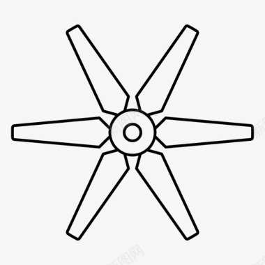 叶轮电机螺旋桨图标图标