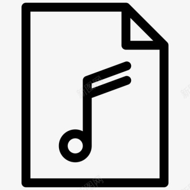 音乐文件音频文件音乐大纲图标图标