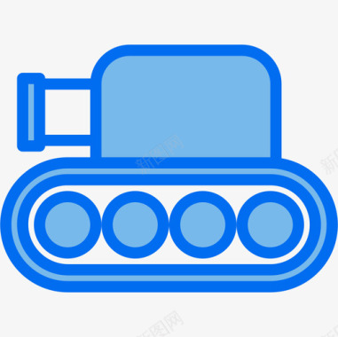 坦克玩具8蓝色图标图标