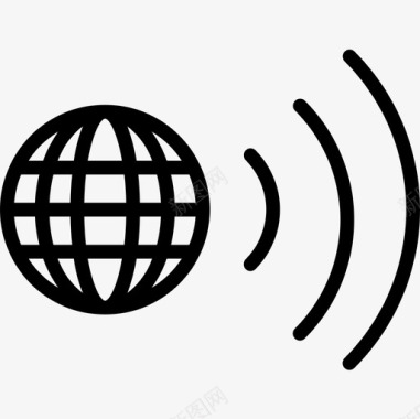 全球通讯108直线图标图标
