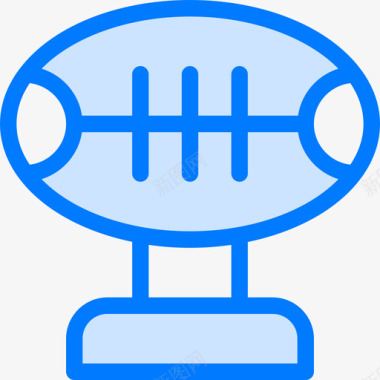 橄榄球橄榄球3蓝色图标图标