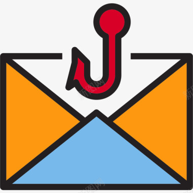 电子邮件网络安全41线颜色图标图标