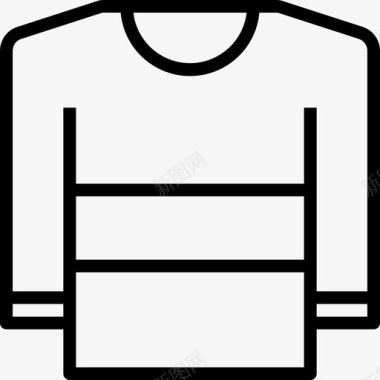 衬衫衣服53直线型图标图标