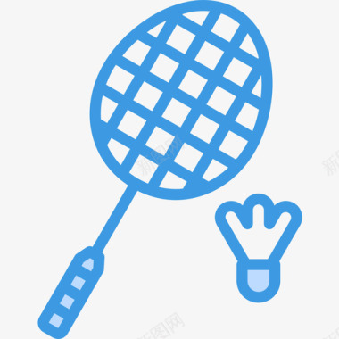 羽毛球运动65蓝色图标图标