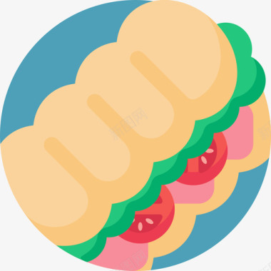 三明治食物111平的图标图标
