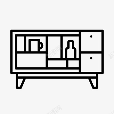橱柜家具斯堪的纳维亚图标图标