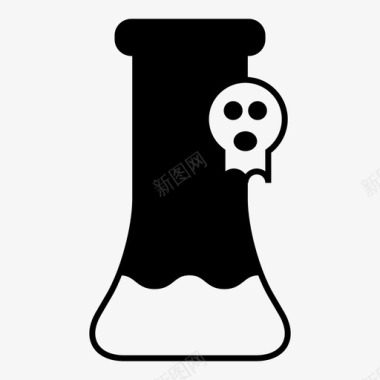 酸化学锥形烧瓶图标图标