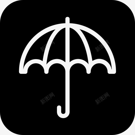 雨伞打开下雨图标svg_新图网 https://ixintu.com 下雨 季节 打开 雨伞 雨季