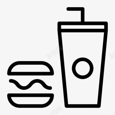 食品和饮料汉堡饮食图标图标