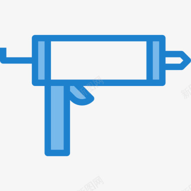 堵缝枪施工工具4蓝色图标图标