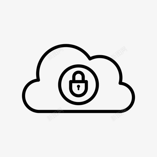 安全服务器数据网络挂锁图标svg_新图网 https://ixintu.com 业务图标 安全服务器数据 挂锁 网络
