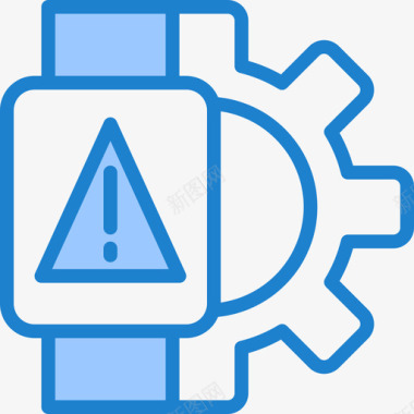 警告智能手表3蓝色图标图标