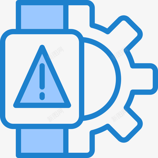 警告智能手表3蓝色图标svg_新图网 https://ixintu.com 智能手表3 蓝色 警告