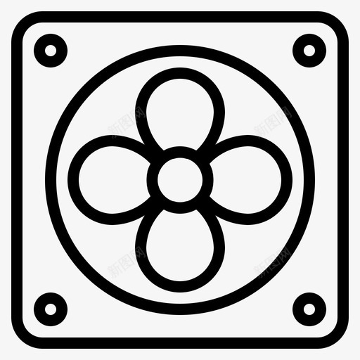 风扇计算机硬件图标svg_新图网 https://ixintu.com 硬件 计算机 计算机和硬件生产线 风扇