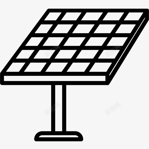太阳能电池板电力工业3线性图标svg_新图网 https://ixintu.com 太阳能电池板 电力工业3 线性