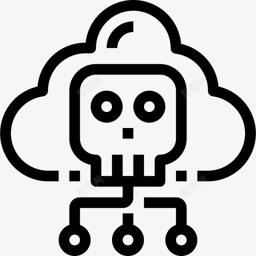 云黑客7线性图标svg_新图网 https://ixintu.com 云 线性 黑客7