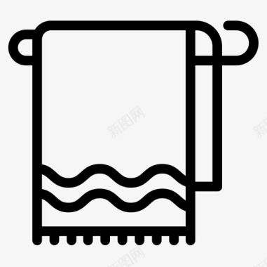毛巾卫生15直纹图标图标